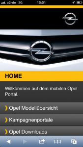 Opel auf dem iPhone 5