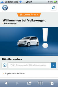 VW Mobile-Portal - Homepage