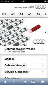 Audi auf dem iPhone 5
