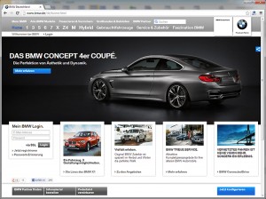 Neue BMW-Website in Deutschland