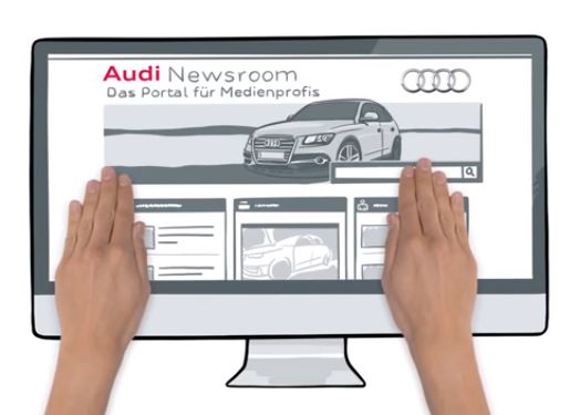 Das Audi News Room ist live. (Quelle: Audi AG)