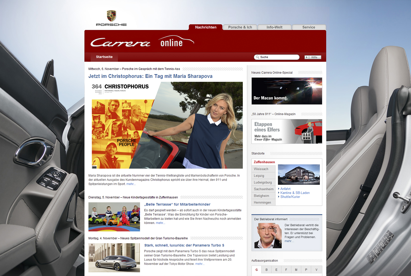 Porsche Intranet - Carrera Online Homepage (Porsche)